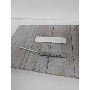 Rada Cheese Knife #2 Stainless Aluminum Handle Forked End R139 5" Blade 9 3/4"